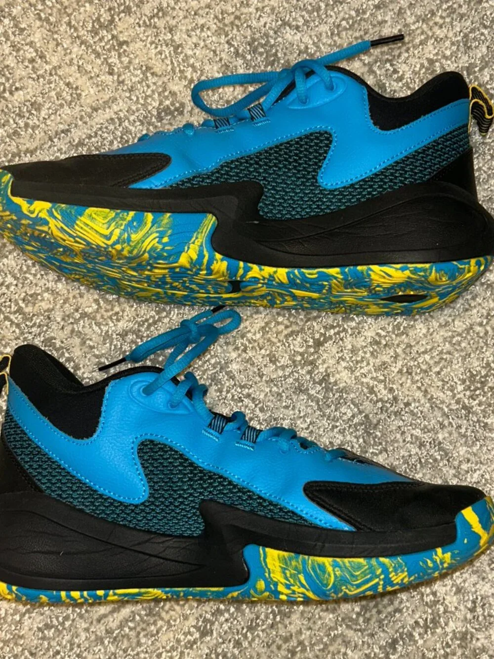 Under Armour Curry 3Z 25 Shoes Mens Size 10.5 Blue Black Basketball